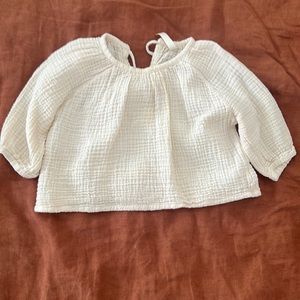 WILD WAWA blouse 3-6 months in a beautiful off white/ivory